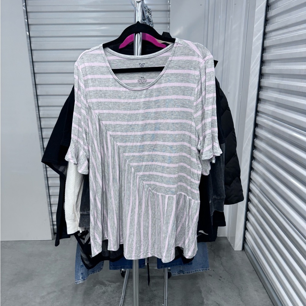 Livi | Tunic in Pink and Gray | size 18/20